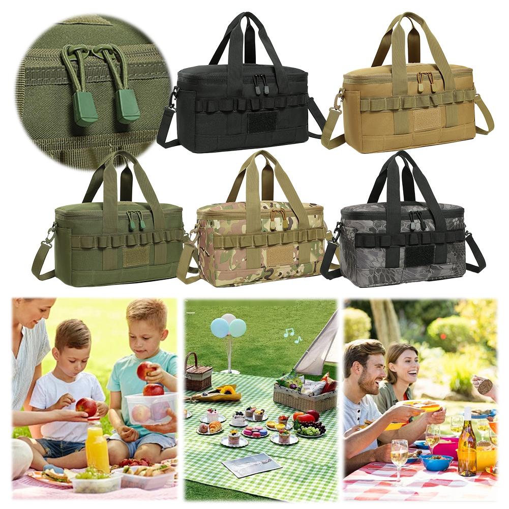 Outdoor Heavy Duty Lunch Bag Large Capacity Outdoor Picnic Bag Insulated for Camping Picnic Beach Work Trip