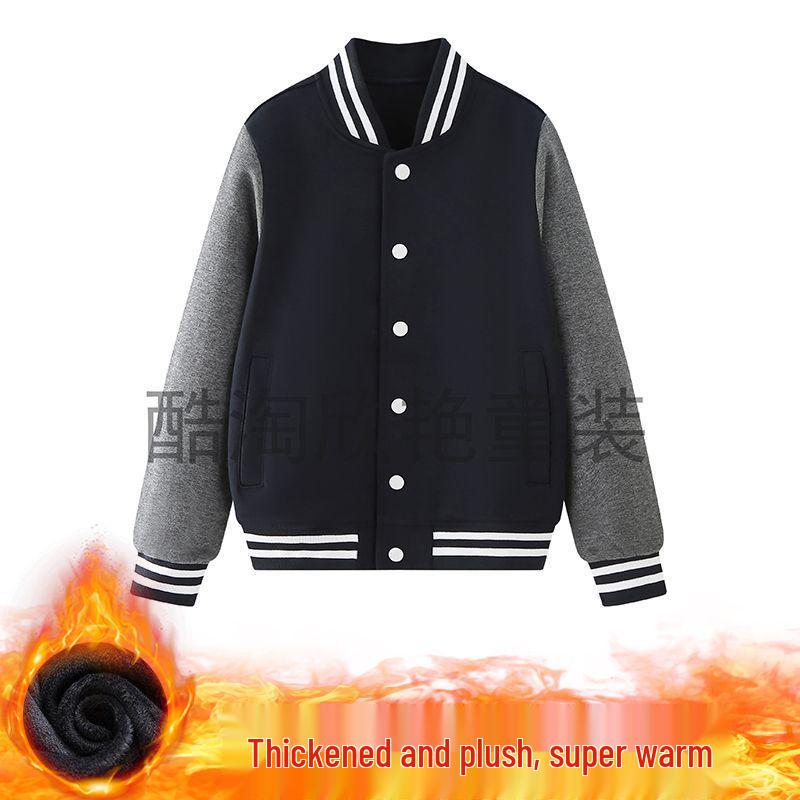Unisex Navy Blue School Uniform Jacket & Pants Set, Perfect for Spring & Autumn