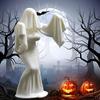 Halloween Ghost Bride Statue 3D Printed White Ghost Sculpture Tabletop Ornament for Yard Garden Lawn Indoor Outdoor Decor
