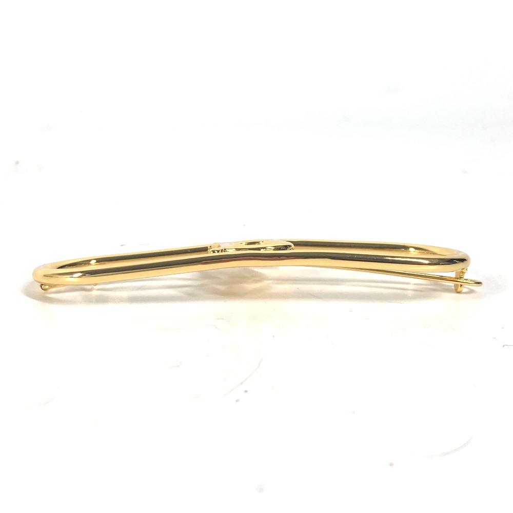 BURBERRY TB logo hair accessories hair pin Barrette Metal Gold Unused