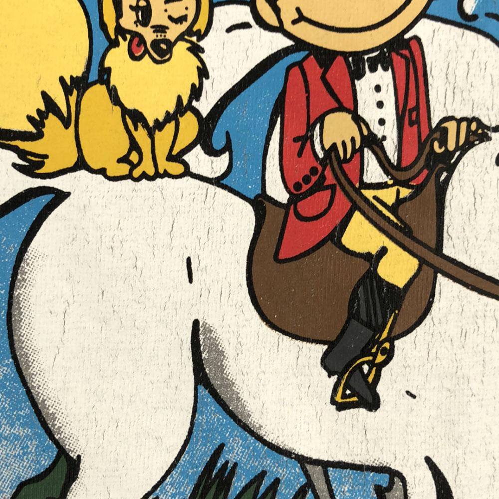 Dsquared2 Rückenaufdruck Langarm Poloshirt M Used-Look Herren Gebraucht