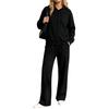 Dames Casual Hoodie Joggingbroek 2-delige Set met Zakken Atletische Trainingspak