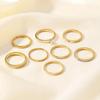 6/8-Piece Minimalist Rhinestone Stainless Steel Ring Set for Daily & Holiday Wear Unisex