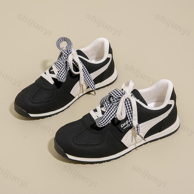 

Fashion 2025 New Spring Fashion Trend Low Top Thick Soeld Casual Sports Shoes for Women s Versatile Comfortable Non slip Chunky sneakers 35 чёрный
