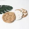 Nordic Hand-Woven Jute and Cotton Heat Insulation Coaster Mat