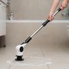 Handheld Telescopic Wireless Cleaning Brush Replaceable Head Window Cleaner  Bathroom