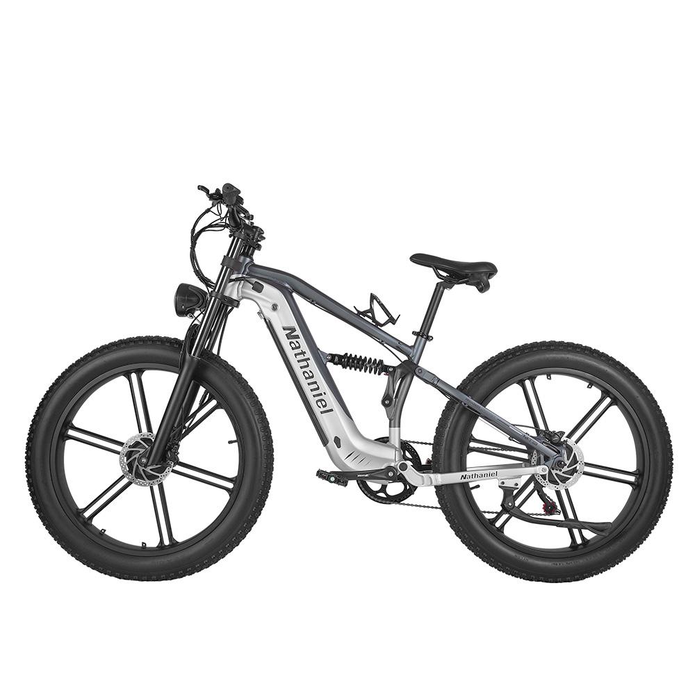 Electric Bicycle Nathaniel SYR09 26" Fat Tire 1000Wx2 Peak Motor Fully Suspended Adult Electric Bike 48V 20Ah Dual Hydraulic Brake 7 Speed
