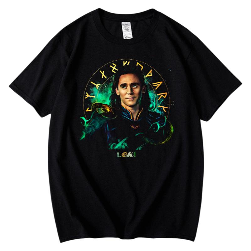Loki God of Mischief Marvel TShirt Oversized Cotton Retro Harajuku Fashion Crew Neck Short Sleeve Top for Men and Women S
