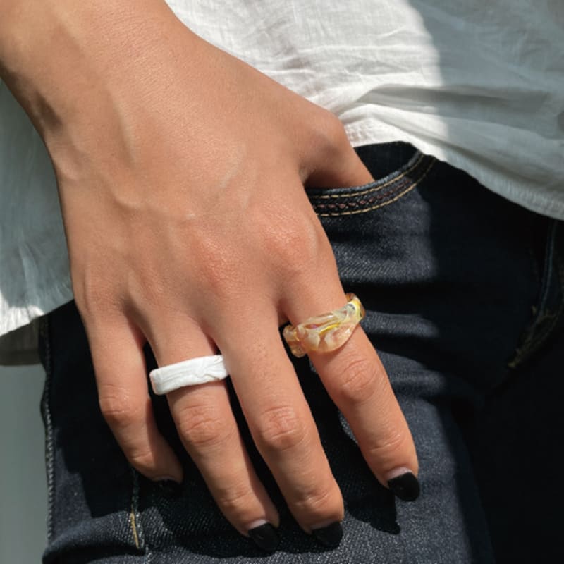 Azurhaus Bumpy Ring Tangerine