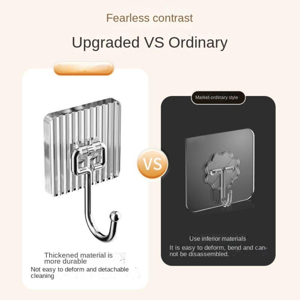 5 Stück Wandmontierter Wandhaken Selbstklebend Wasserdicht Badezimmerhaken Hängender Quadratischer Schlüsselanhänger Haken Badezimmerbeschläge