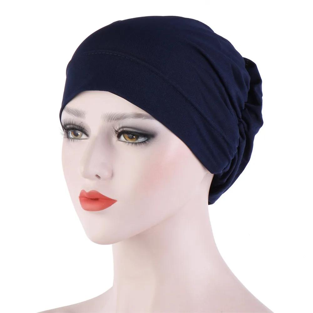 New Underscarf Women Chemo Cap Muslim Hijab Turban Bone Bonnet Stretch Inner Ninja Hat Bone Bonnet Tube Headwear Head Scarf Wrap