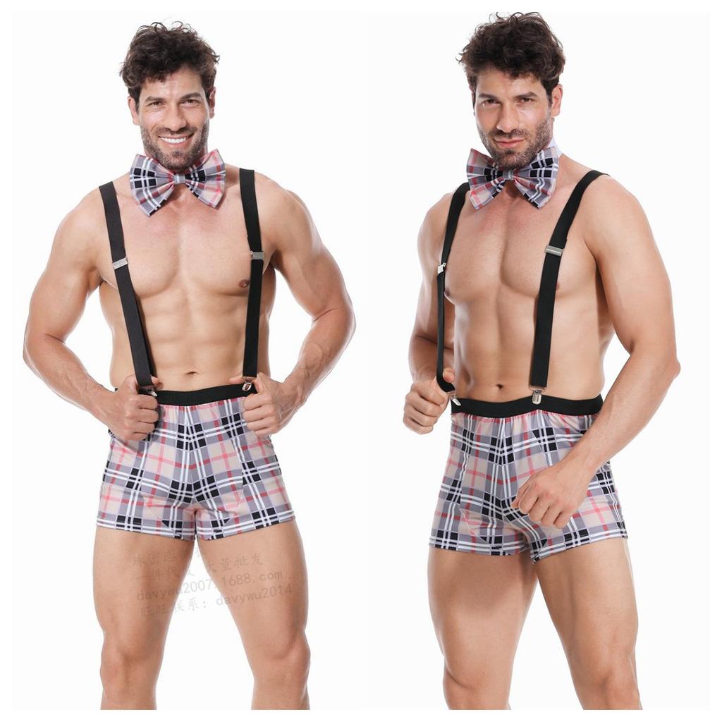 Fun Underwear Mens Sexy Strap Pants Cosplay Role Play Bar Clothing Christmas