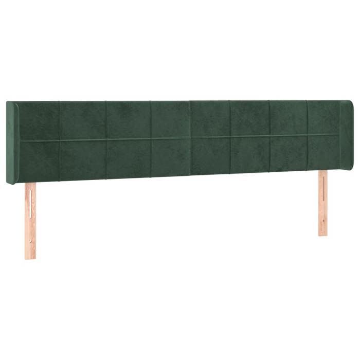 VidaXL Tête de Lit à LED Meuble de Chambre à Coucher Accessoire de Lit Double Tête de Cadre de Lit Intérieur Vert Foncé 3123299