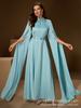 Elegant Handmade Arab Women's Evening Gown with Rhinestones