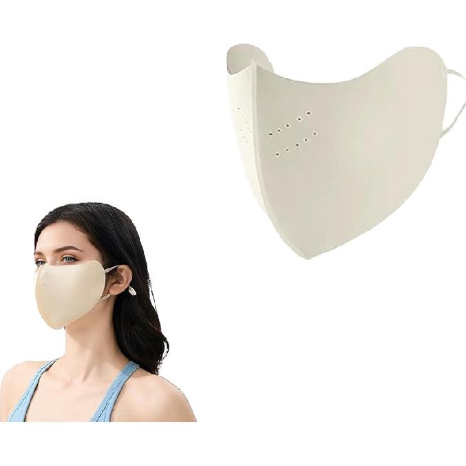 UPF 50+ Sun Protection Face Mask for Women Ice Silk Breathable UV Face Shield Mask Cover for Cycling Hiking Outdoor Sports