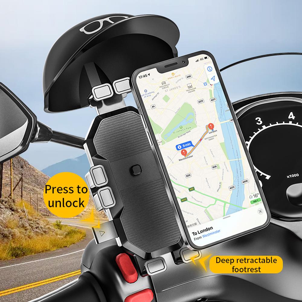 Motorbike Rainproof Octopus Mobile Phone Helmet Holder Bicycle Umbrella Phone Bracket Helmet Creative Mini Parasol Sun Shade