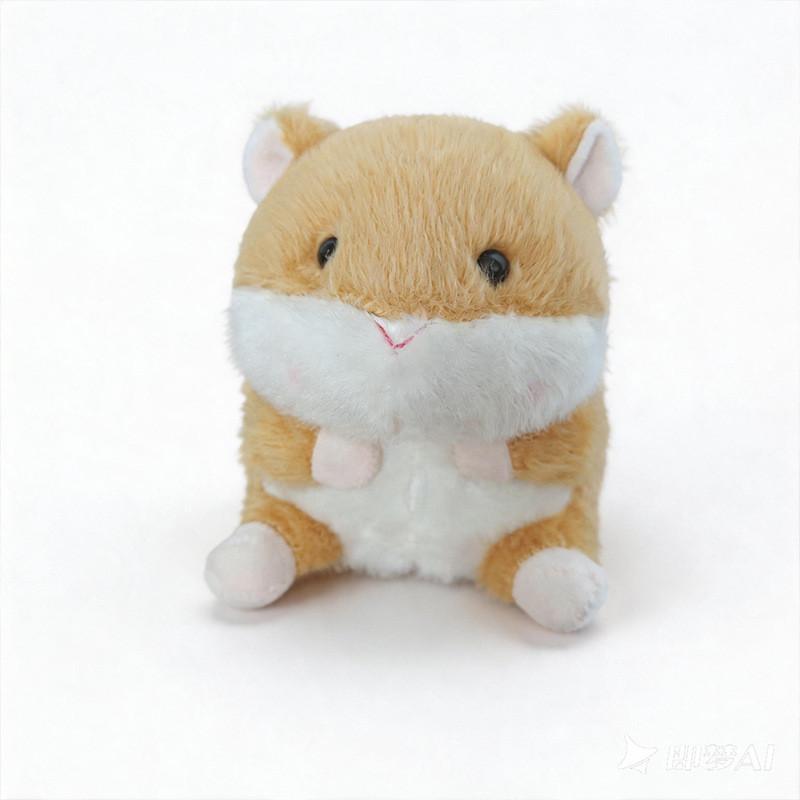 Ballshaped Hamster Plush Toy With Long Pile Fabric For Children And Gift