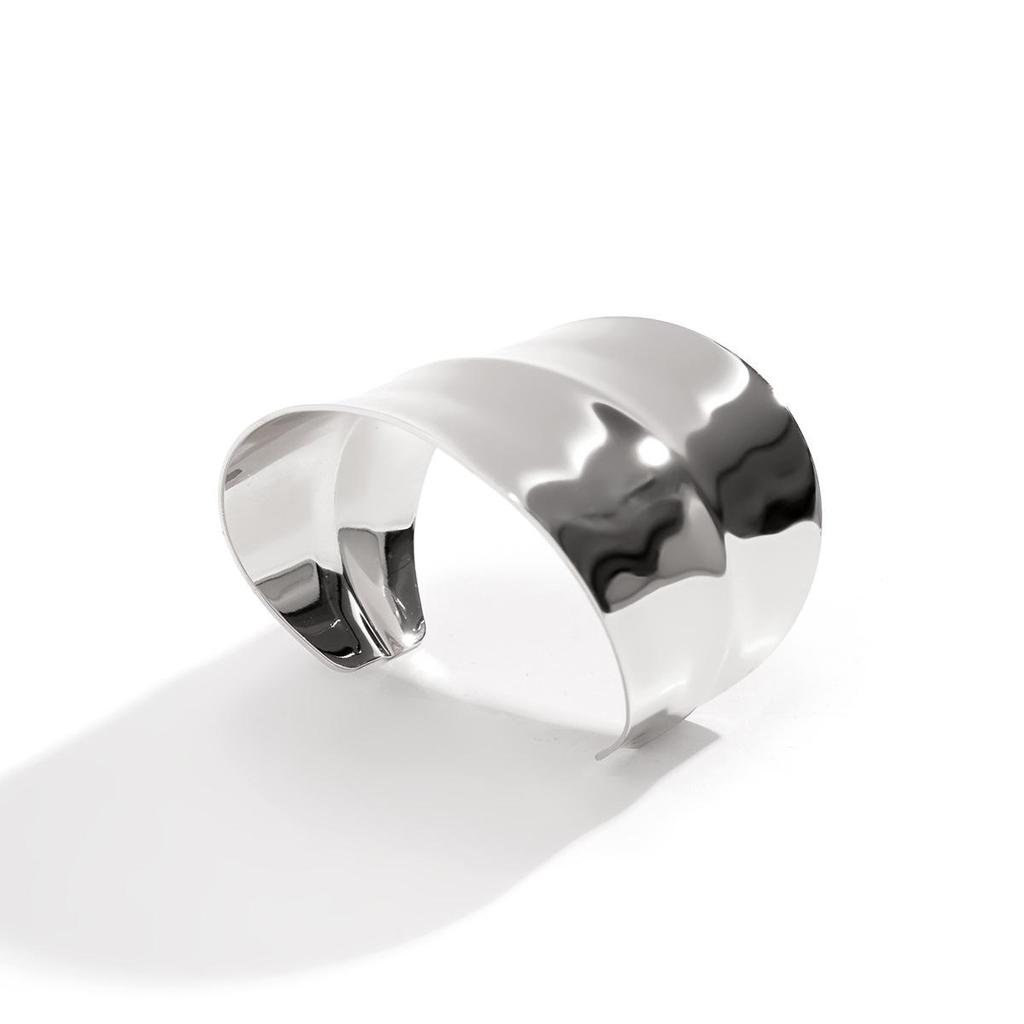 French Minimalist Retro Geometric Open Bangle