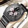 Fashion Men Wristwatch Luminous Waterproof Stainless Steel Quartz Man Watch Chronograph Date Men's Watches