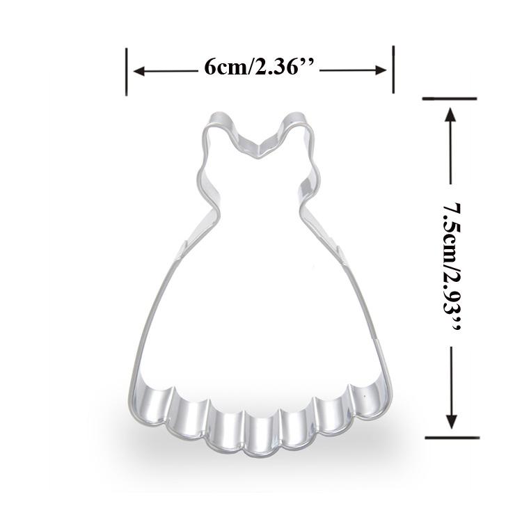Wedding Dress Metal Cookie Cutters Couple Fondant Cake Decor Princess Cupcake Chocolate Biscuit Mould Patisserie Reposteria