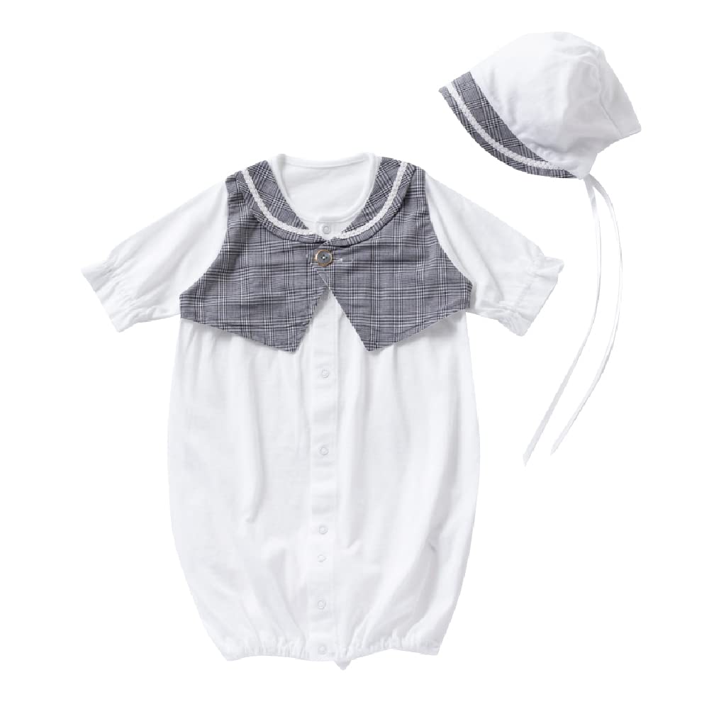 

Cream de Coco Cotton Jersey with Interchangeable Crotch Suitable for Newborns and Made in Sizes Tuxedo-Style Two-Way All-in-One (2-Way) Snaps, Babies,