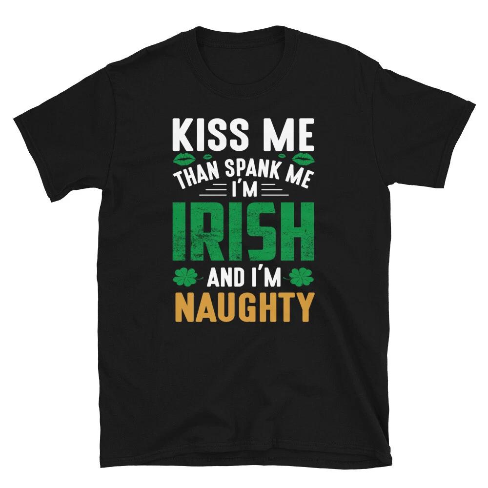 Spank Me Irish & Naughty Funny Irish T-Shirt L