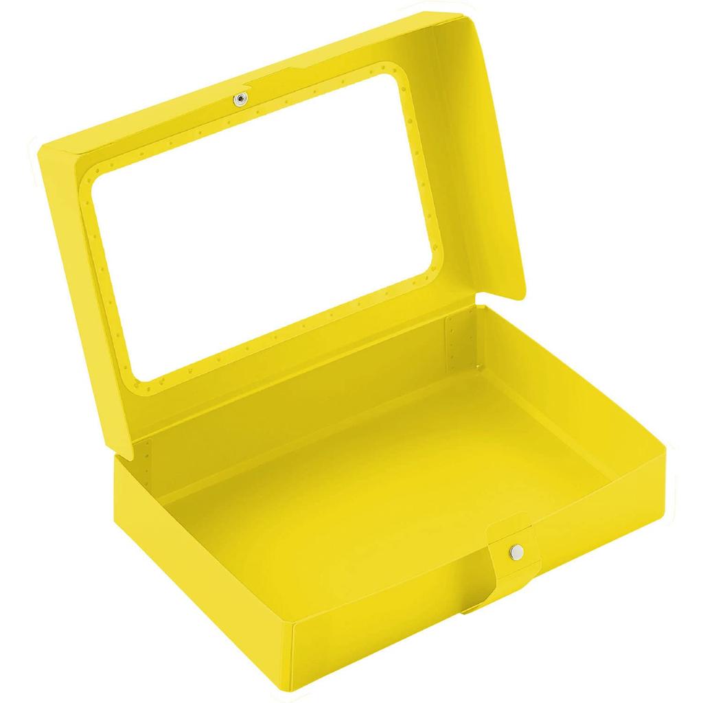 LIHIT LAB Masking Tape Storage Collection Case with A5 Dividers, Size, CUBEFIZZ, Yellow, A698-5
