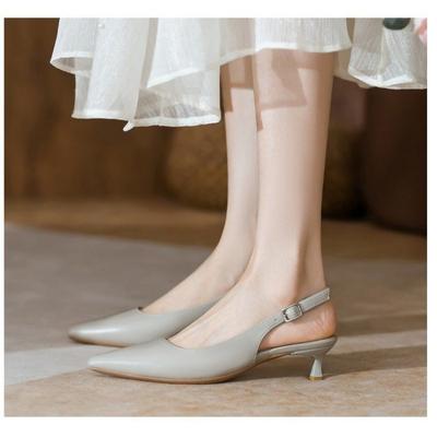 Fashion 2025 New Ladies Shoes Buckle Strap Women's High Heels Fashion Best Seller Office and Career Sexy Pointed Toe Closed Toe Sandals