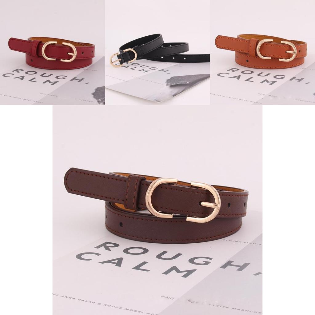 Stylish Women's Black Pu Leather Belt For Summer Minimalist Fashionable Look