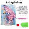 Sparkling Pearl Painting Kit with Frame Colorful Butterfly Bead Art Canvas for Elegant Relaxing Craft, Wall Decor and Perfect Gift for Women