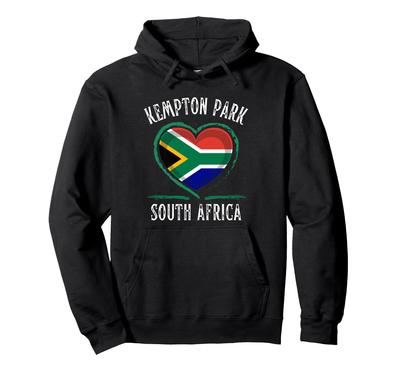 South Africa Flag Heart Kempton Park City Hoodie