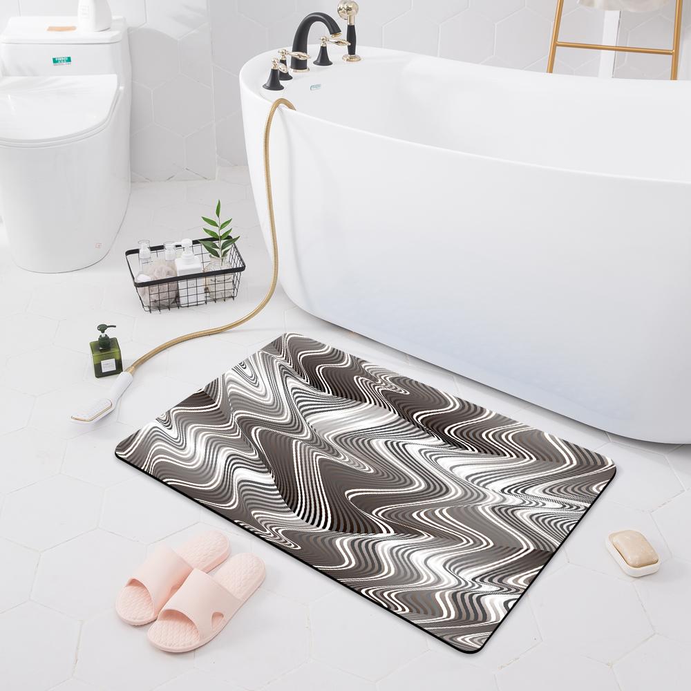 Bathroom Anti-slip Absorbent Mat Entrance Door Mat Bathroom Shower Rug Bedroom Floor Kitchen Rug