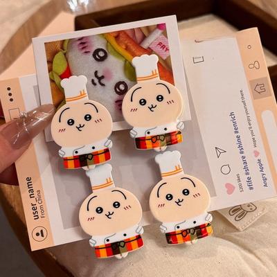 Pinzas para el pelo de la serie Chef Usagi de Chiikawa, lindas pinzas de dibujos animados para el flequillo, pasadores pequeños para niñas, accesorios kawaii diarios, regalo