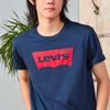 Levis Letter Print Short Sleeve T-Shirt Men Tops Navy-Blue 17783-0199