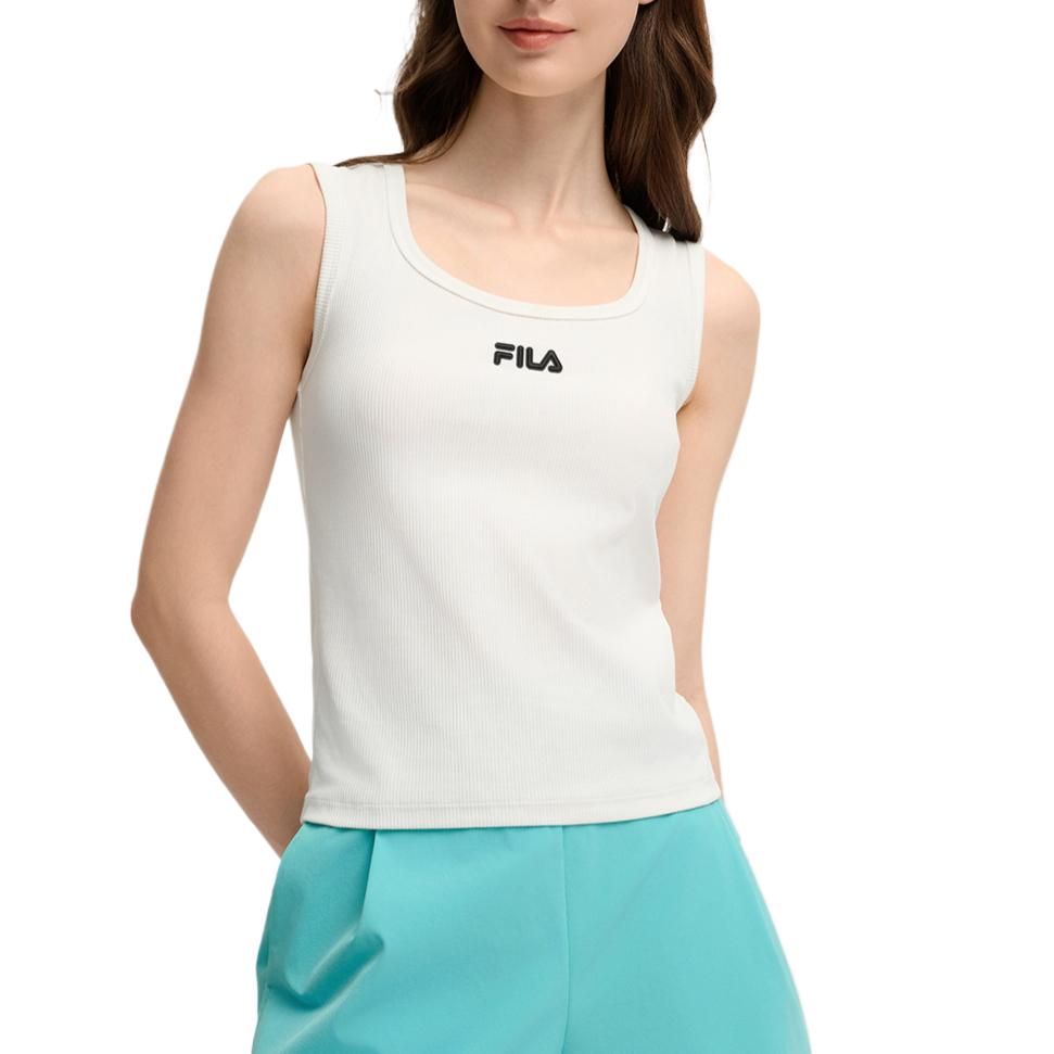 FILA Heritage Fashion Casual Versatile Skin-Friendly Soft Comfortable Sports Tank Top Women Tops F11W538111F-WT