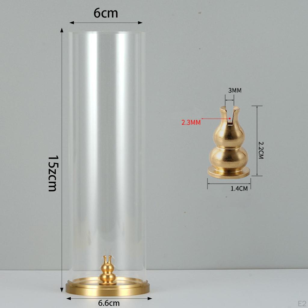 Incense Holder for Sticks Ash Catcher Tray Collectibles Artwork with Transparent Tube Burner