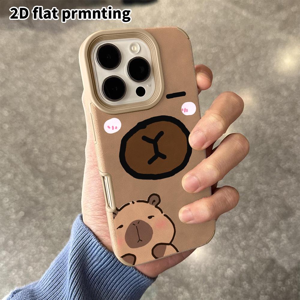 Phone Case: 2D flat lambskin suitable for iPhone 18, 17, 16, 15, 14, 13 Pro film protection case, close-up of face, Christmas and Halloween gift
