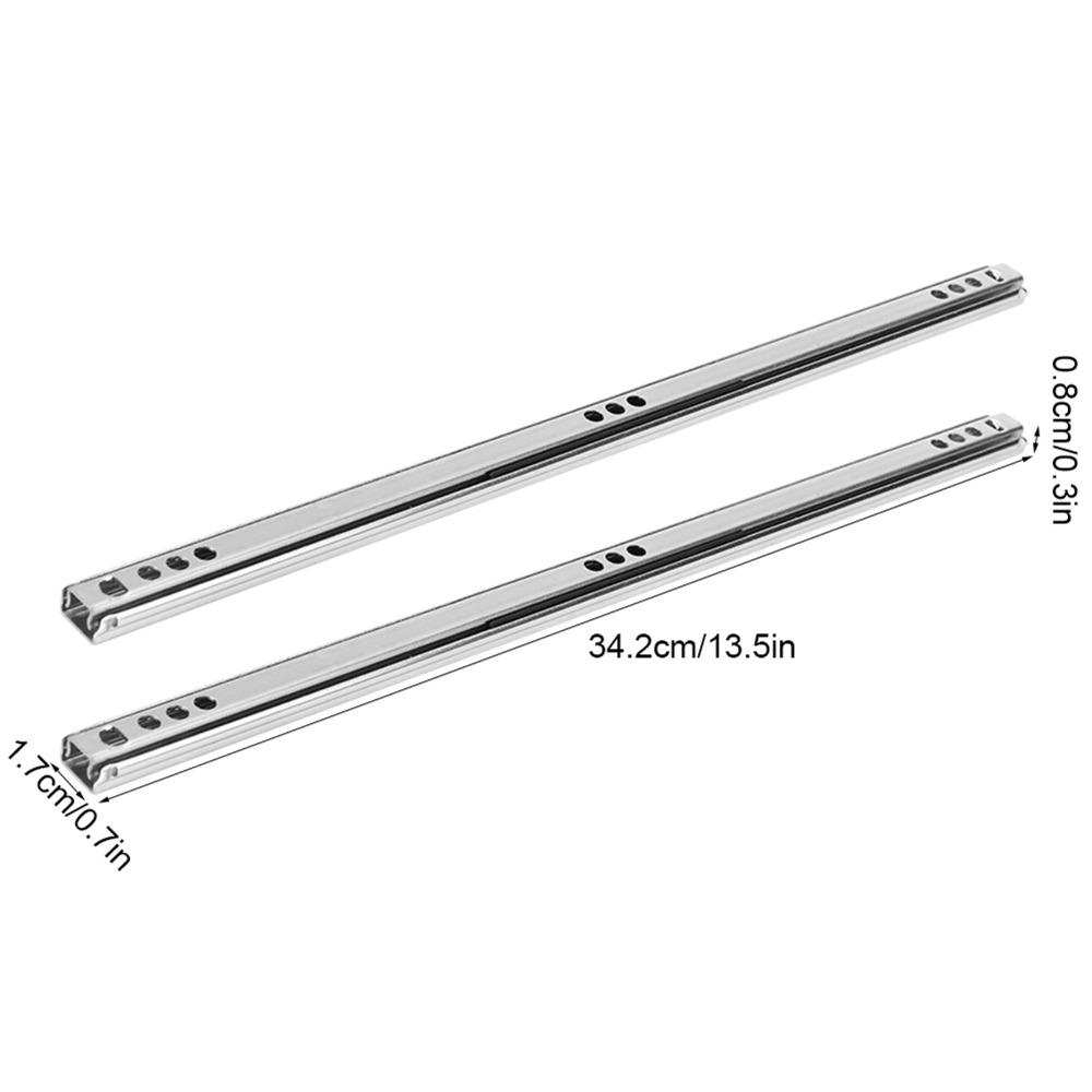 2pcs Two Way Drawer Rail Cold Rolled Steel Ball Bearing Slide Hardware Drawer Slides Drawer