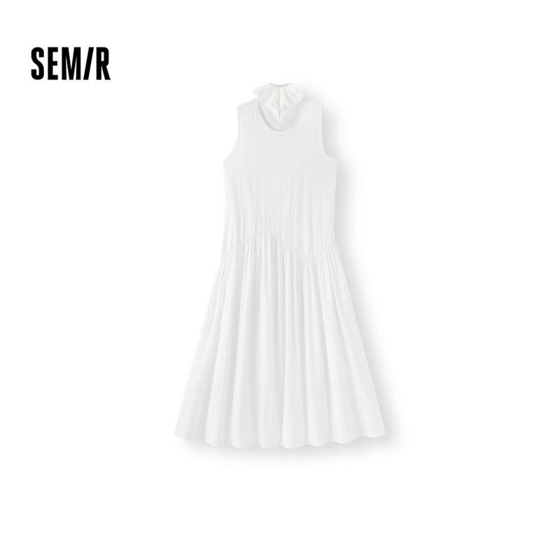 Semir Women s Jacquard Cotton Linen Sleeveless Dress XS
