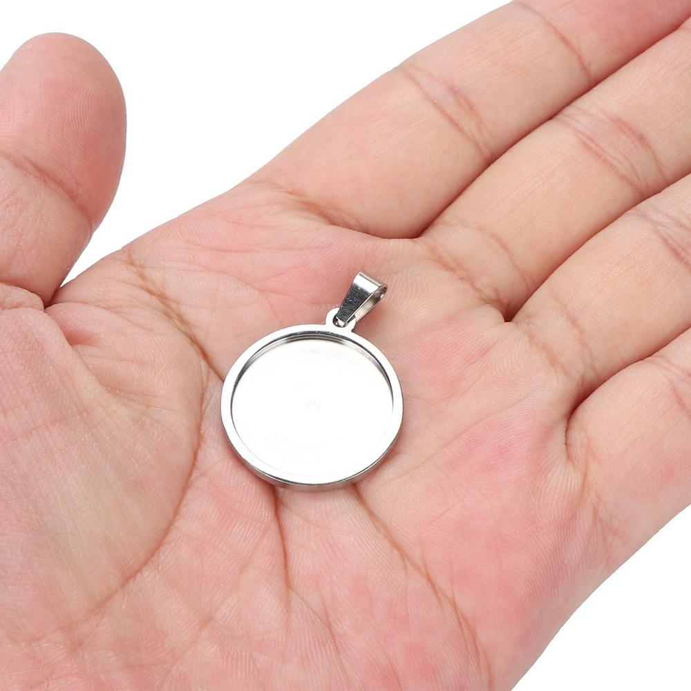 

10pcs 20mm Size Round Pendant Tray Round Shape Blank Pendant Tray Jewelry Making