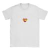 Spain Heart T-Shirt Beach  Pure Cotton T-Shirts For Adult Hippie Loose Tshirt Short-Sleeve Awesome Top Tees