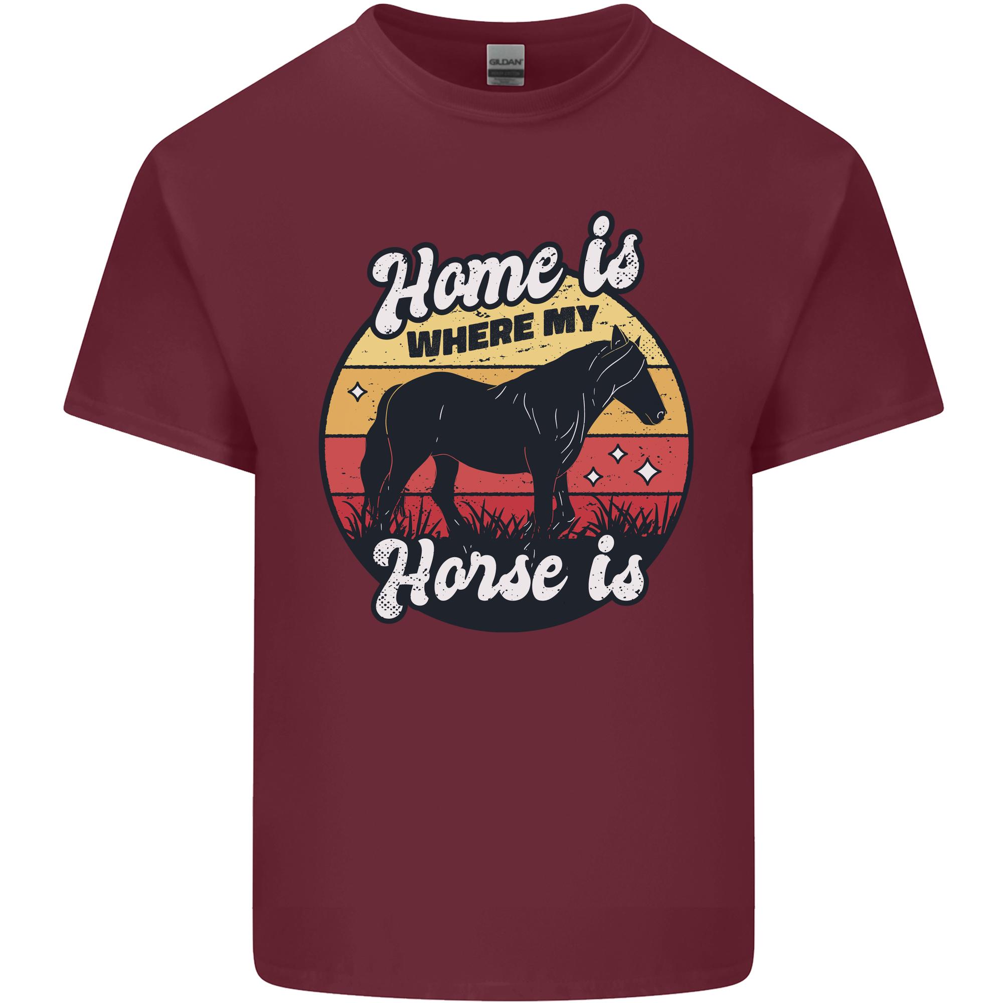 Home Is Where My Horse Is Funny Equestrian Unisexs Light Cotton TShirt S