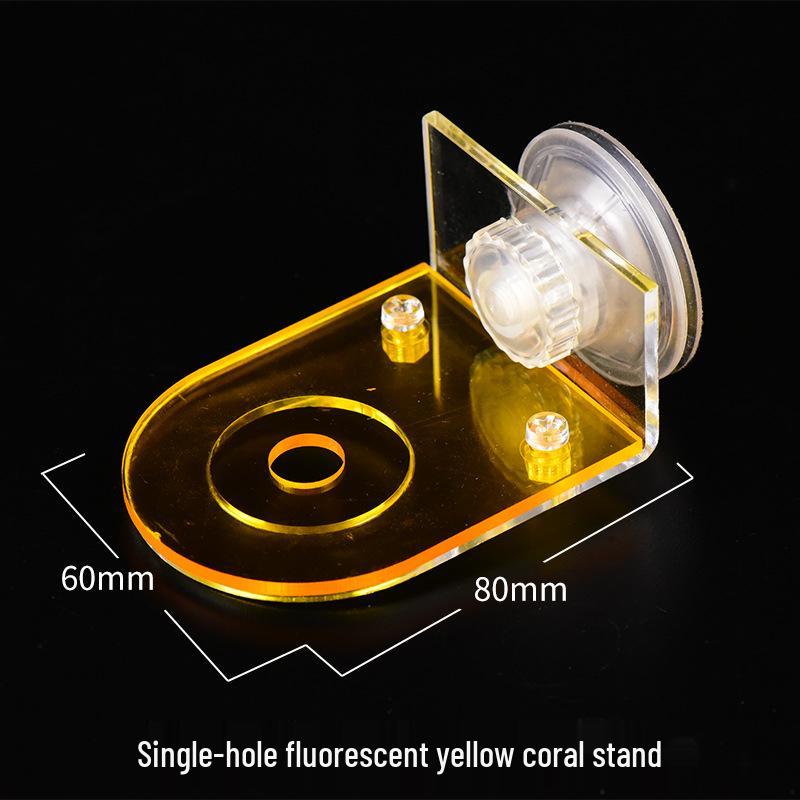 Fluorescent Acrylic Coral Propagation Base with Suction Cups for SPS and Soft Corals.