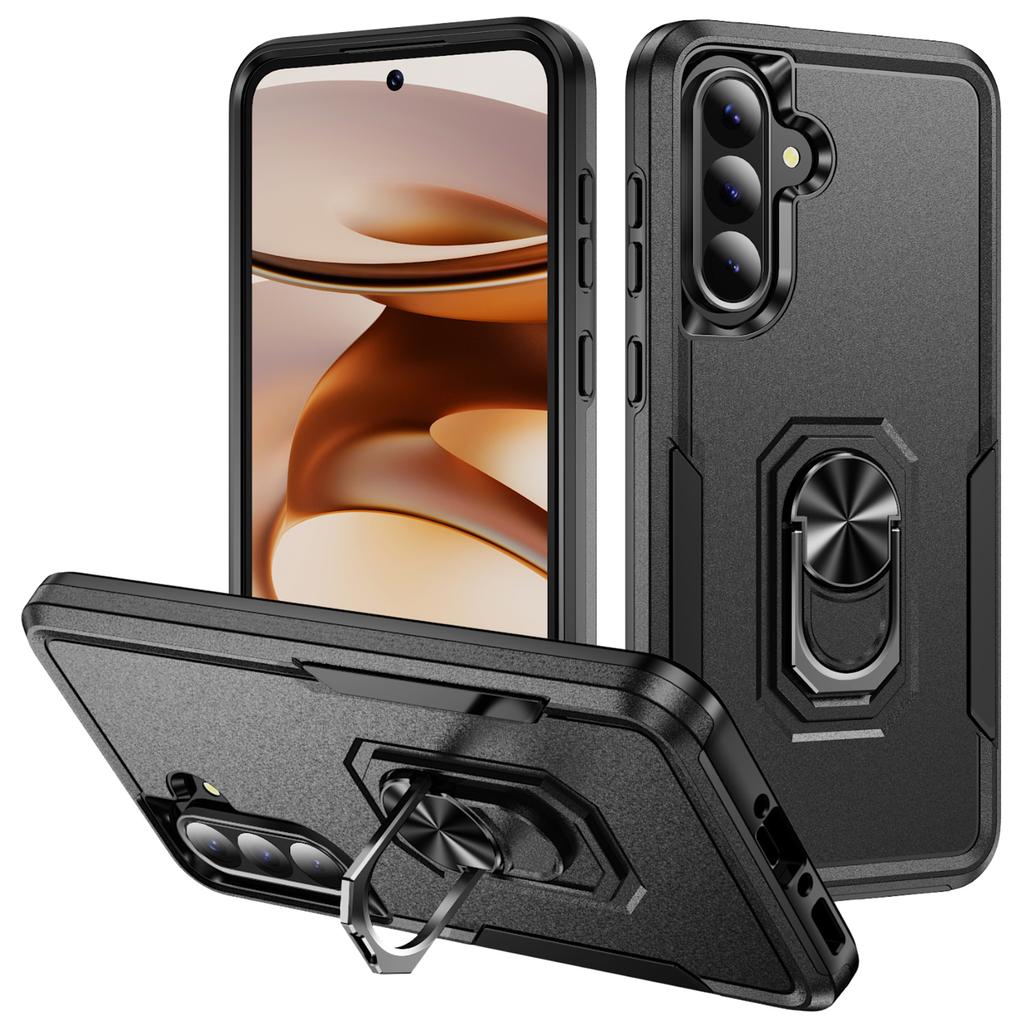 For Samsung Galaxy A56 5G Case Military Grade Ring Kickstand PC + TPU Phone Cover