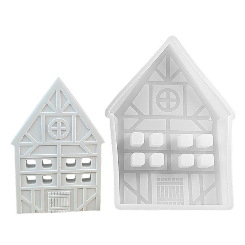 

Pointed Roof House Silicone Molds for Candle Soap Gypsum Decoration, House Shapd Silicone Molds for Home Decoration 1