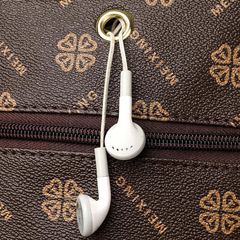 Multi-Function Backpack Women's Large Capacity Schoolbag Print Shoulder Crossbody Bag Travel Backpack