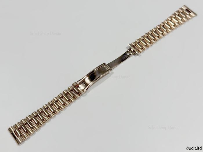 [USED] 20mm lug width Rolex compatible President bracelet watch strap rose