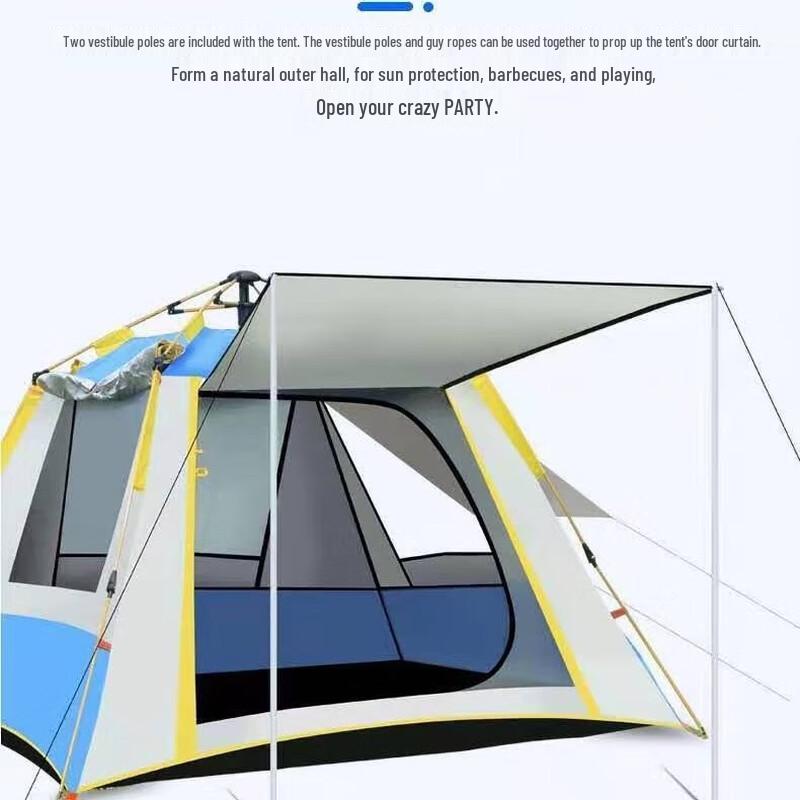 3-4 Person Rainproof UV Protection Camping Tent