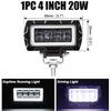 4 Inch 5 Inch 7D Angel Eye LED Work Light Bar Offroad 4x4 Spotlight Fog Lamp 12V 24V Driving Work Lamp DRL for Truck SUV ATV