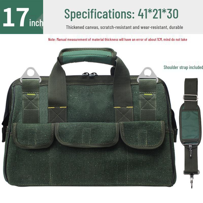 Durable Canvas Tool Bag – Multifunctional Electrician and Repair Shoulder Bag